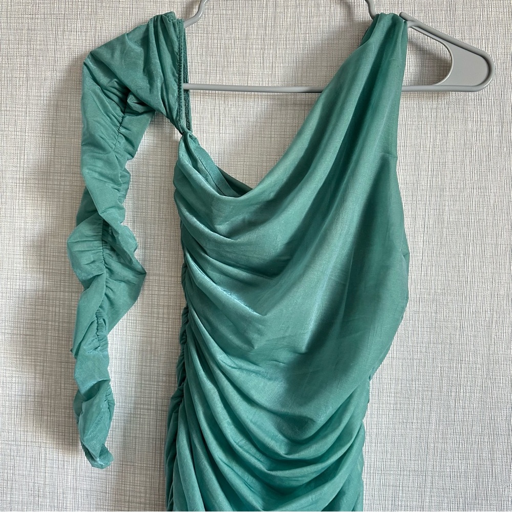 New Zara Fitted Asymmetrical Organza Dress Mini Dress Medium 2712/837 - Picture 7 of 8